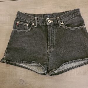 Guess Black Denim Shorts